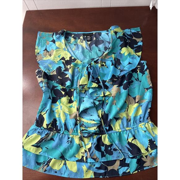 Apostrophe Ladies Floral Sleeveless Silky Tank Sz L 14/16 - Picture 1 of 6